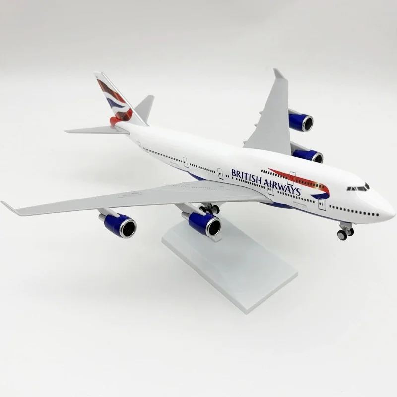 

Resin Aircraft B747 30cm British Airways Airplane 1/250 Scale Model With Wheels & Base for Aviation Enthusiasts Gift Decoration