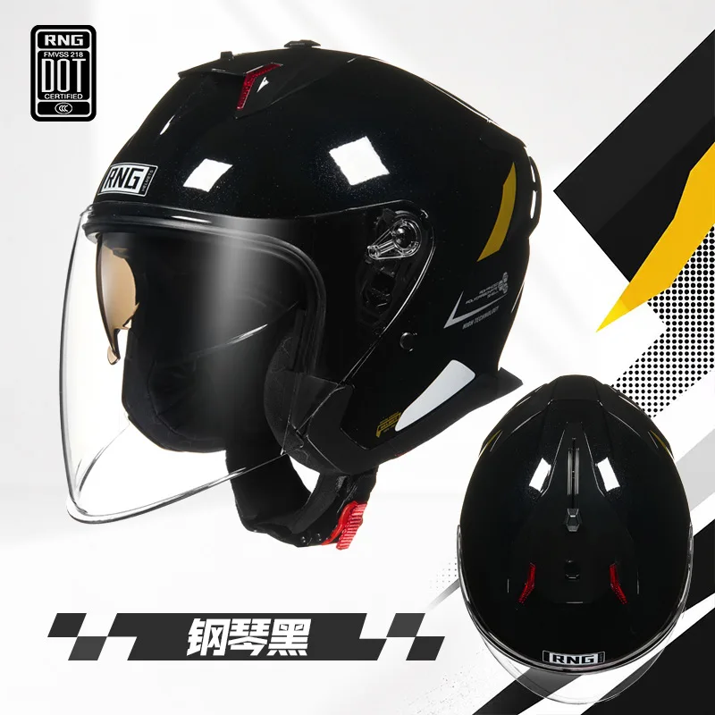 RNG Motorcycle Helmet Bluetooth Small Shell Lightweight Unisex For Electric Scooter Riding Safety DOT Approved Casco Moto