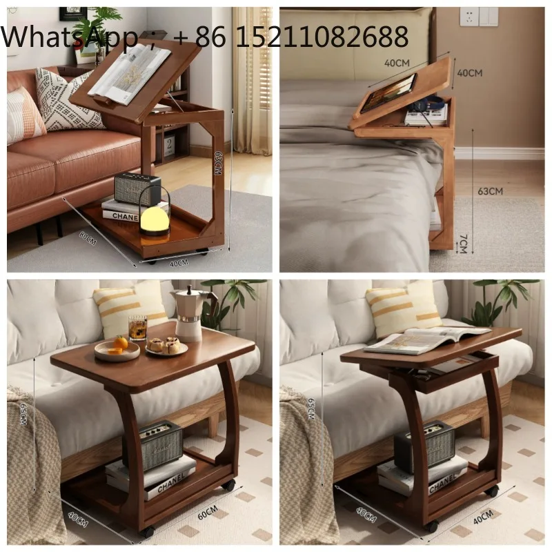 LLY sofa side table removable flip side cabinet household living room small apartment bedside table replacement