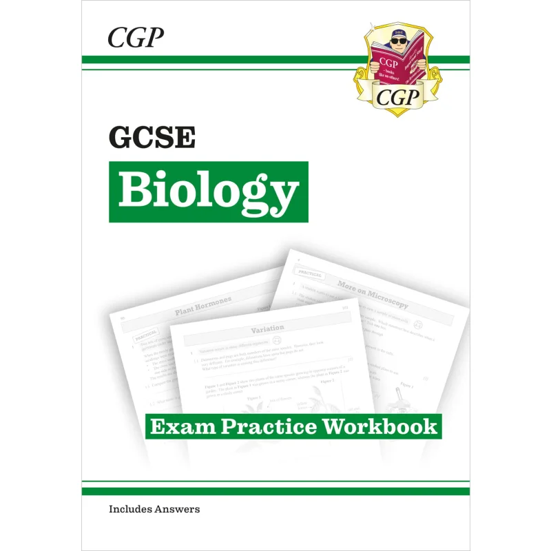 

Рабочая тетрадь GCSE для занятий биологическим экзаменом включает в себя книги для ответов CGP. Публикации группы координации 9781782945253. Книга