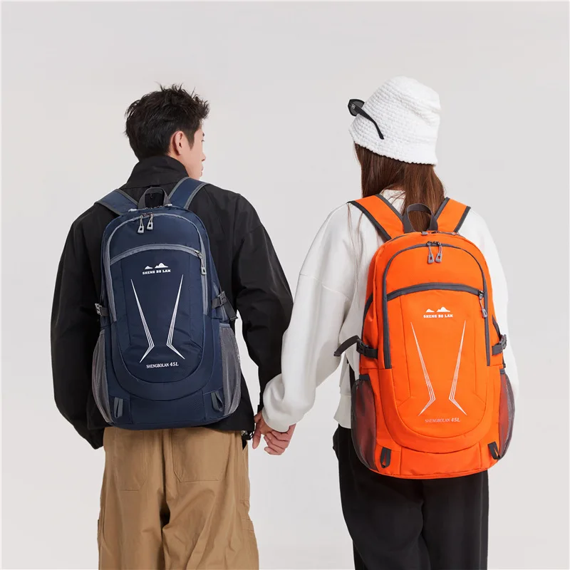 Hochwertige, neueste, leichte Wandertasche, 45 l, große Kapazität, Outdoor-Reisetasche, faltbarer Reiserucksack, Laptop