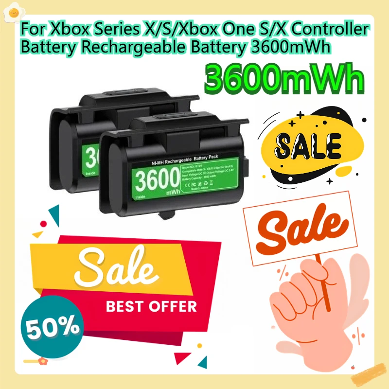 

For Xbox Series X/S/Xbox One S/X Controller Battery Rechargeable Battery 3600mWh