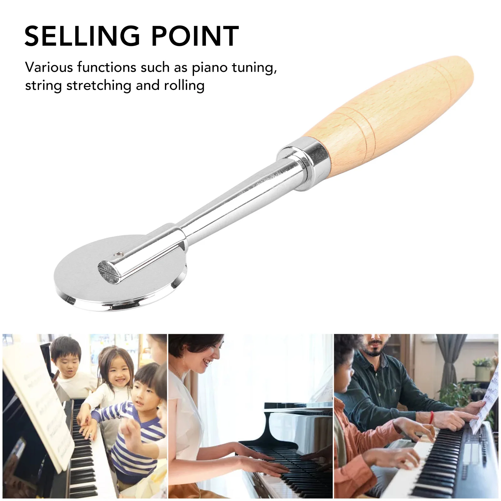 Piano String Stretcher String Pressing Rolling Wheel Stretching Tuning Tool Musical Instrument Accessory