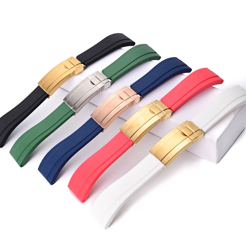 Silicone Watch band For Rolex Submariner Explorer GMT Yacht-Master Series 20 21mm Watch Strap Watch Accessories Watch belt