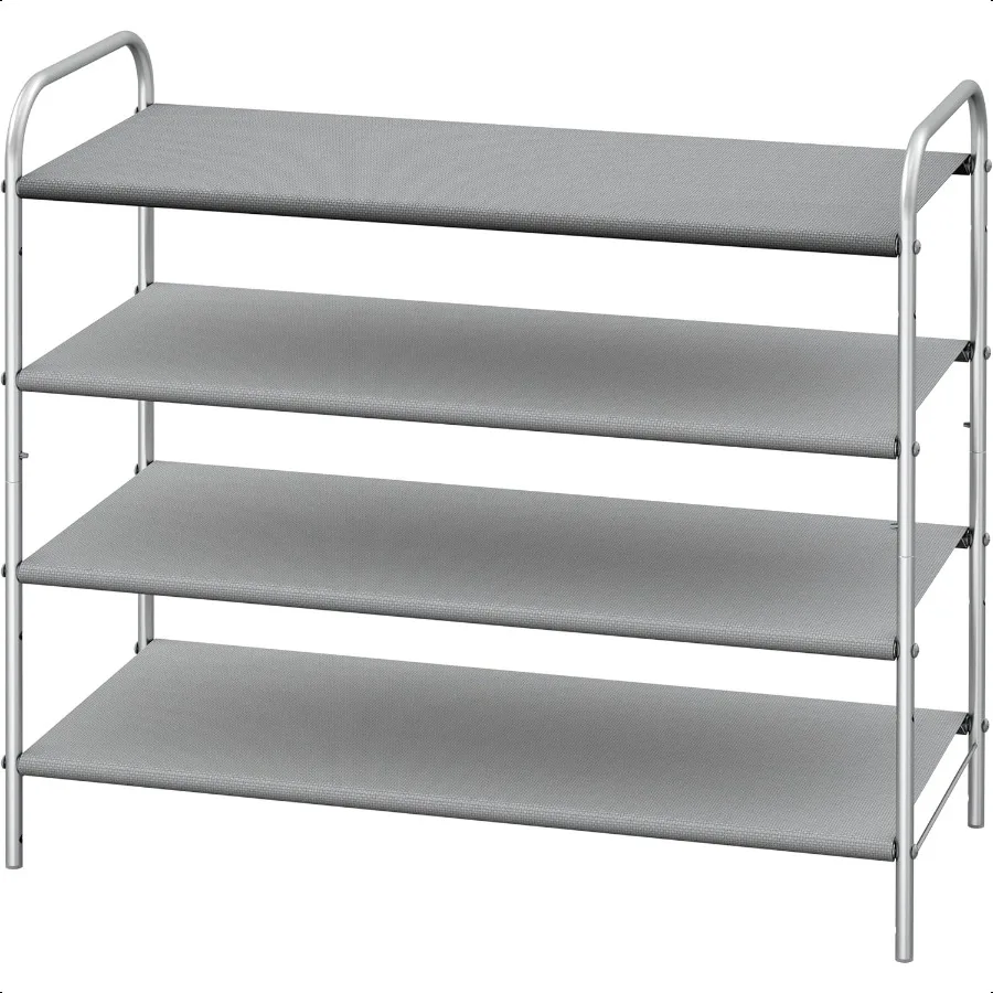 Organizer per scarpiera a 4 livelli, 20 paia, grigio