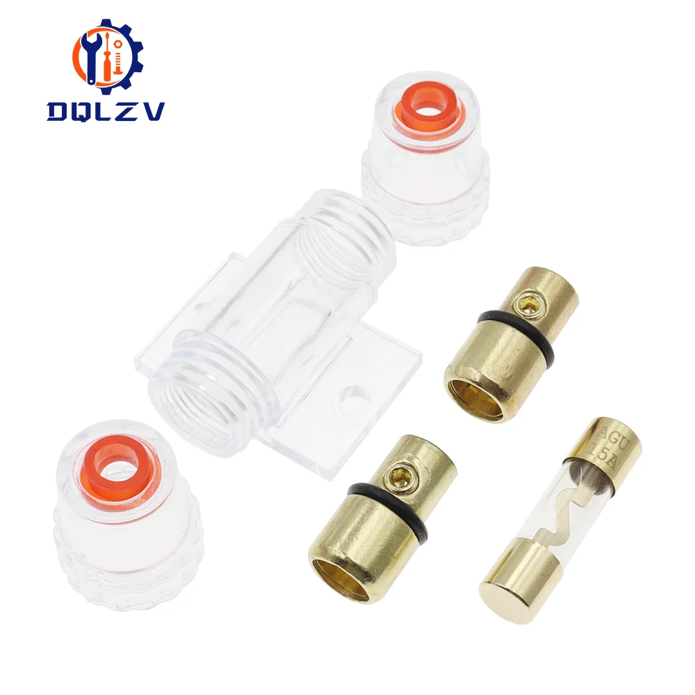 1Set Fuse Holder Block For Car Vehicle Subwoofer Audio In Line AMP Amplifier Cable Gauge Gold Plated