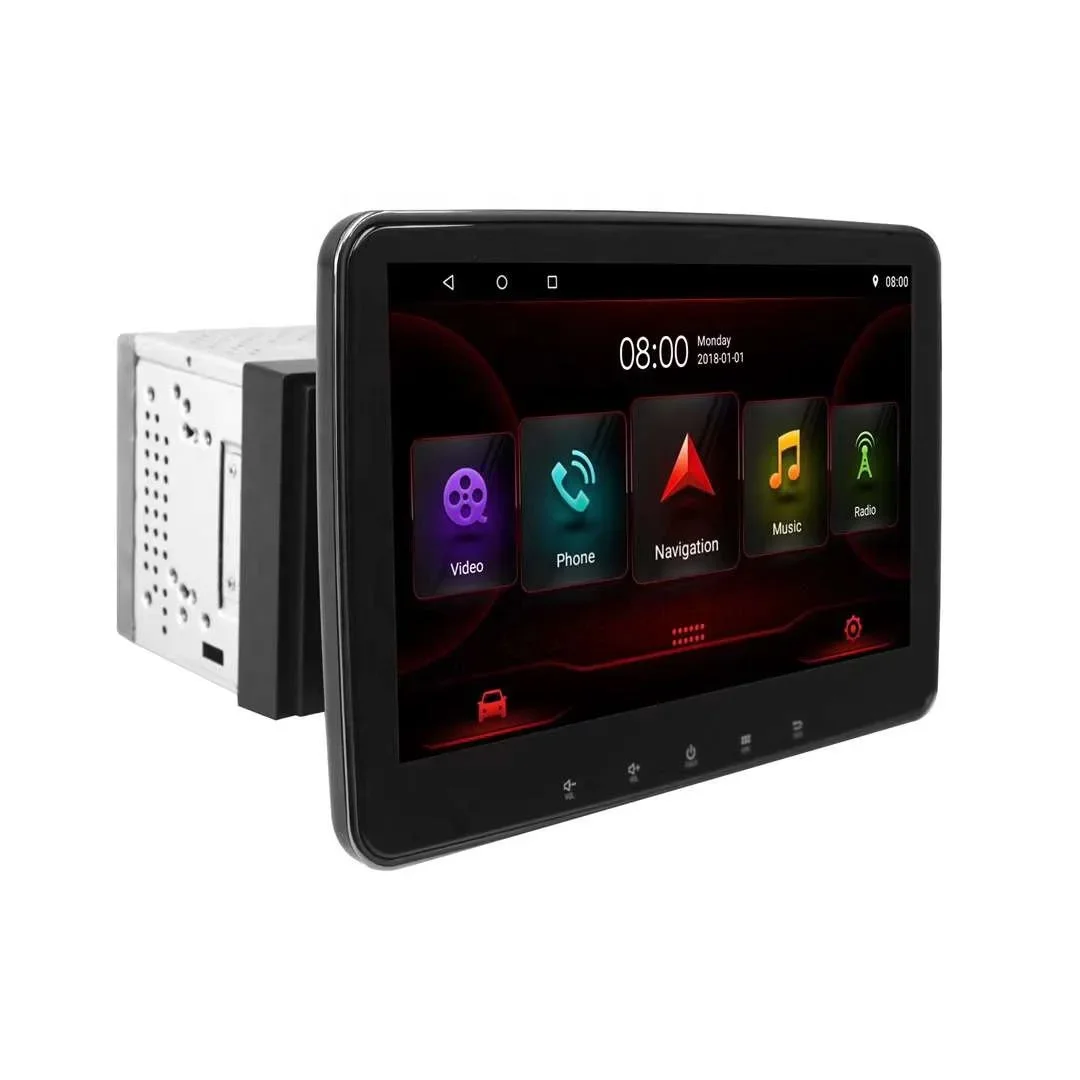 

Universal Single 360 Degree Rotatable Android Multimedia DVD Rotate Touch Screen Stereo 10.1 Inch Double 1 Din Radio Car Player