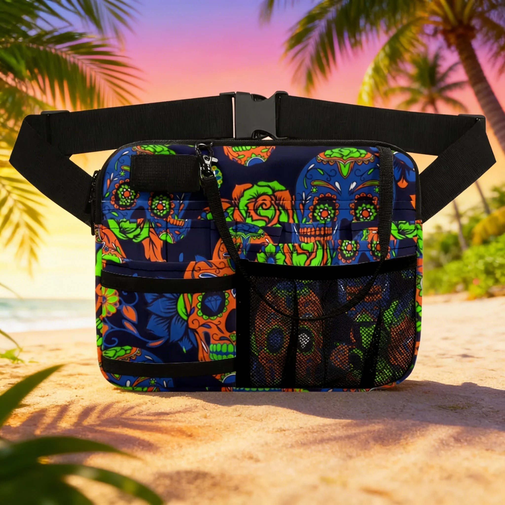 

Cartoon Nurse Cat Waist Bag, Medical Utility Fanny Pack for Healthcare Workers, Multi-Pocket Organizer Belt Pouch for Nursing Su