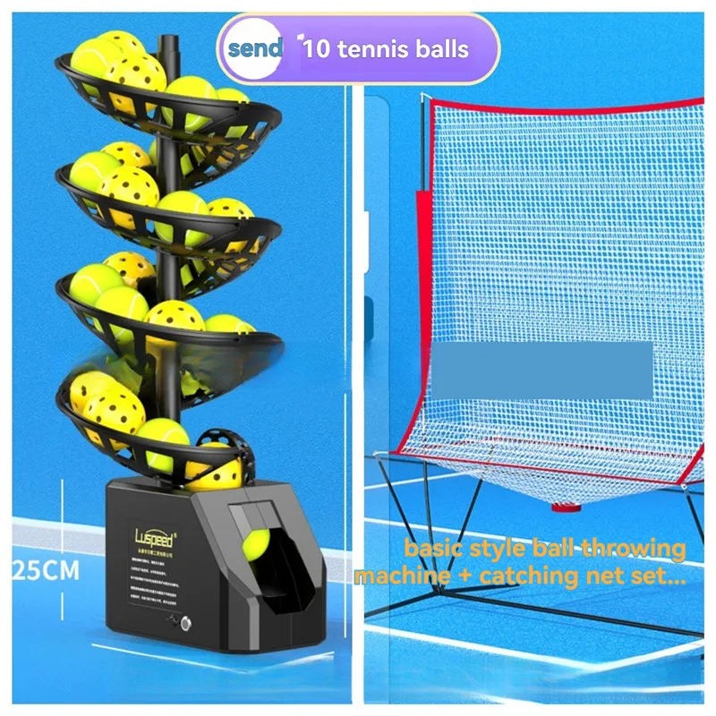 Tennis Automatic Serve Machine Drop Ball Machine Beginner Single Swing Practice Training Device Pick Ball Delivery Machine