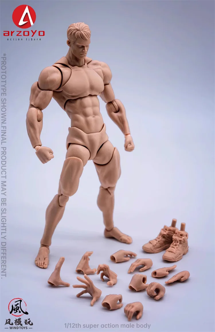 Wind Toys 1/12 Male Muscle Super Flexible Joint Body 16cm