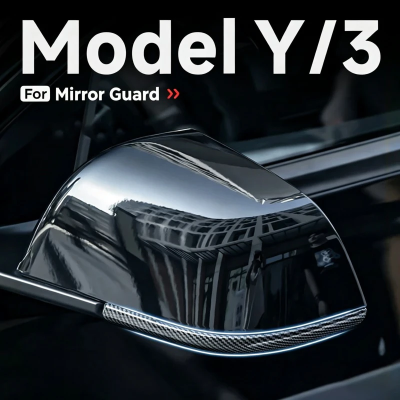 Rearview Mirror Anti-Collision Trim For Tesla Model 3 Highland / Model Y Juniper 2019-2026 Anti-Scratch Protector Sticker Cov