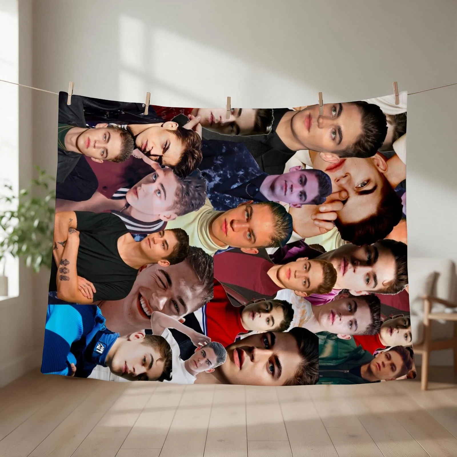 Hero Fiennes Tiffin Photo Collage Throw Blanket couch cozy soft plush fuzzy picnic outdoor blanket