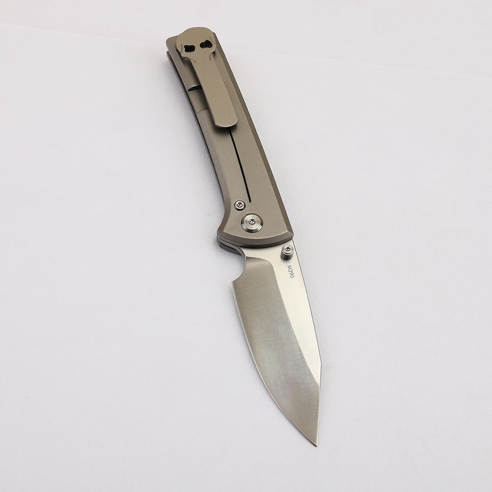 New M390 Steel Folding Knife Titanium Alloy Handle High Hardness Sharp Knife Outdoor Camping Survival Portable EDC Fruit Knife