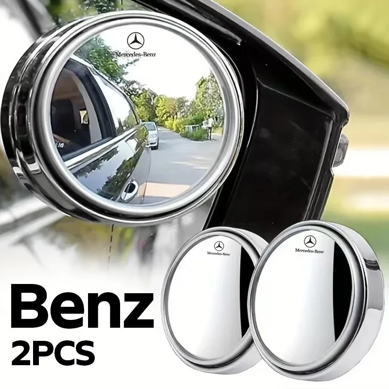 Rétroviseur de voiture 360 ° Petit miroir rond, accessoires automobiles pour Mercedes Benz W203 W204 W205 W209 W210 W211 W212 W176 W166 W163