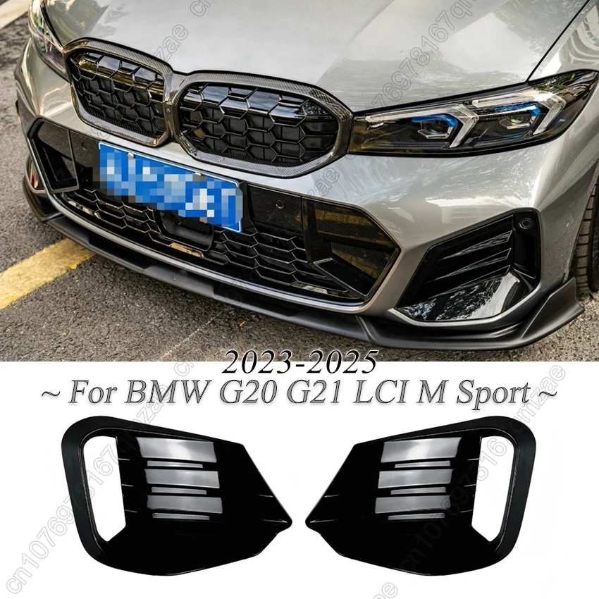 

Front Bumper Side Air Vent Spoiler For BMW 3 Series G20 G21 LCI 320i 318i 325i 330i M Sport 2023-2025 Grill Fog Light Cover Trim