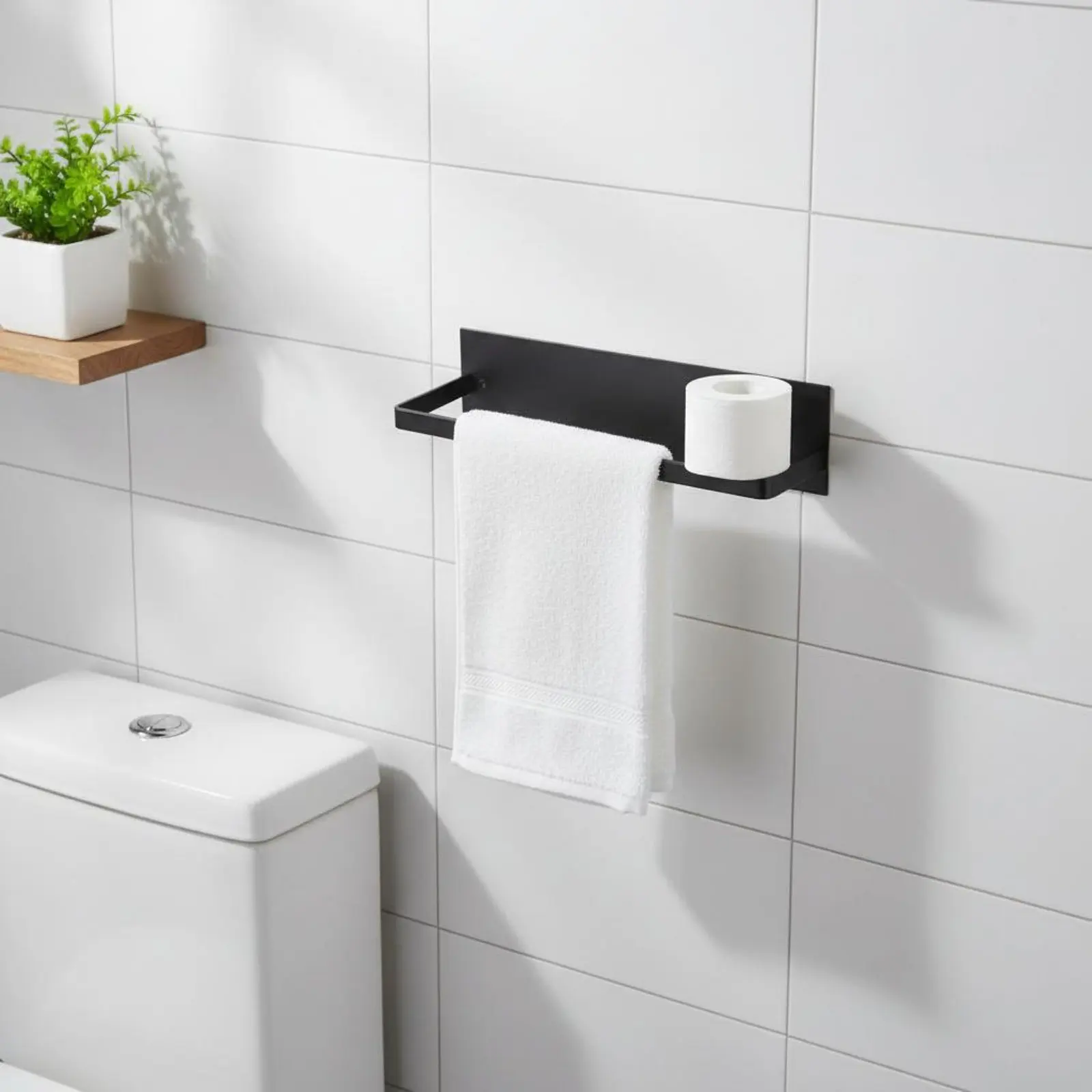 Plastic Wrap Dispenser Rack Multipurpose Wall Mounted Roll Holder Paper Towel Holder Minimalist Design Household Storage