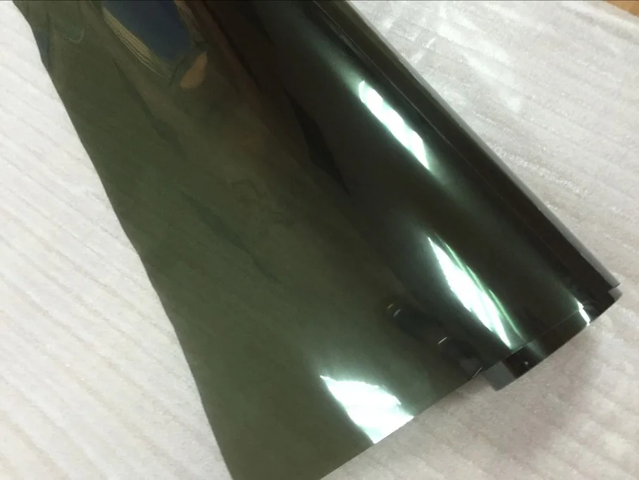 50 CM X 300 CM/Lot Auto Side Window Tint Film Glas VLT 15% Oliver Groene Auto Window solar film Groene Side window Film door gratis schip