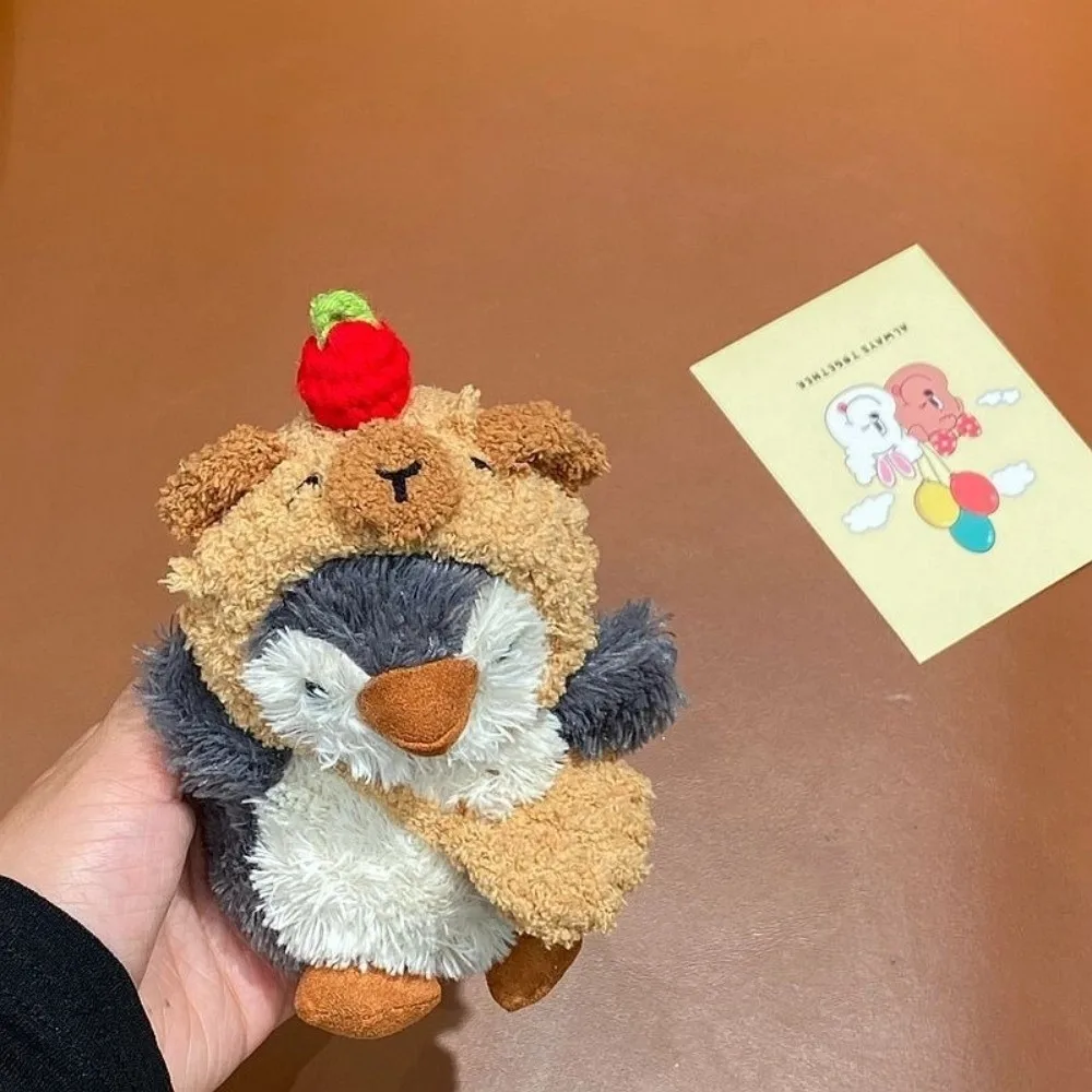 新しいヘッドギアバッグキット、キュートなトマト、ナス、帽子、バックパック、クマ、子犬、カピバラ、カラフルなおもちゃ、服、キーホルダー用