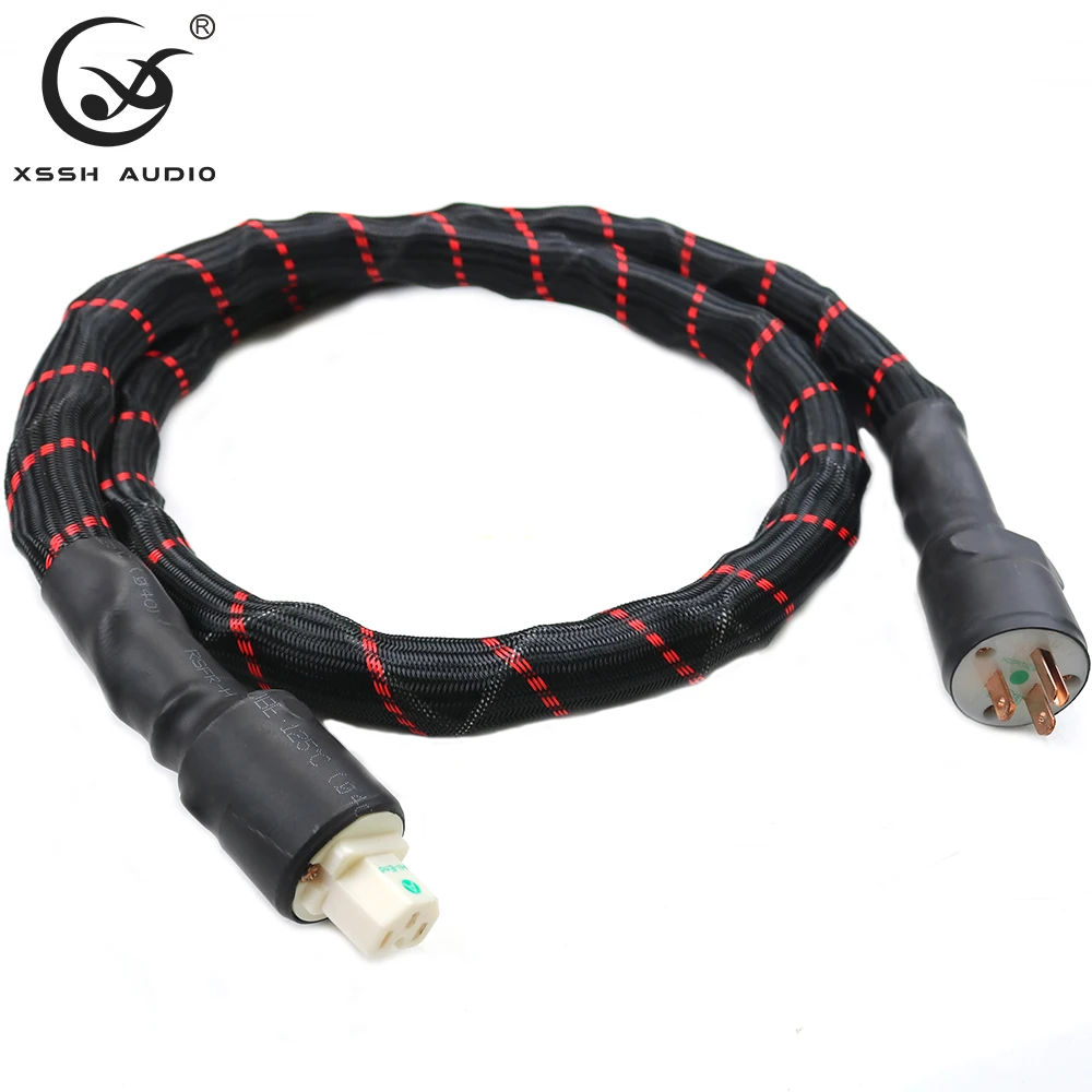 XSSH OEM DIY Hi-end POWER SOURCE XP MKII Big 23MM Diameter Hifi OFC US Plug Audiophile Exttension Audio Power Line Cord Cable
