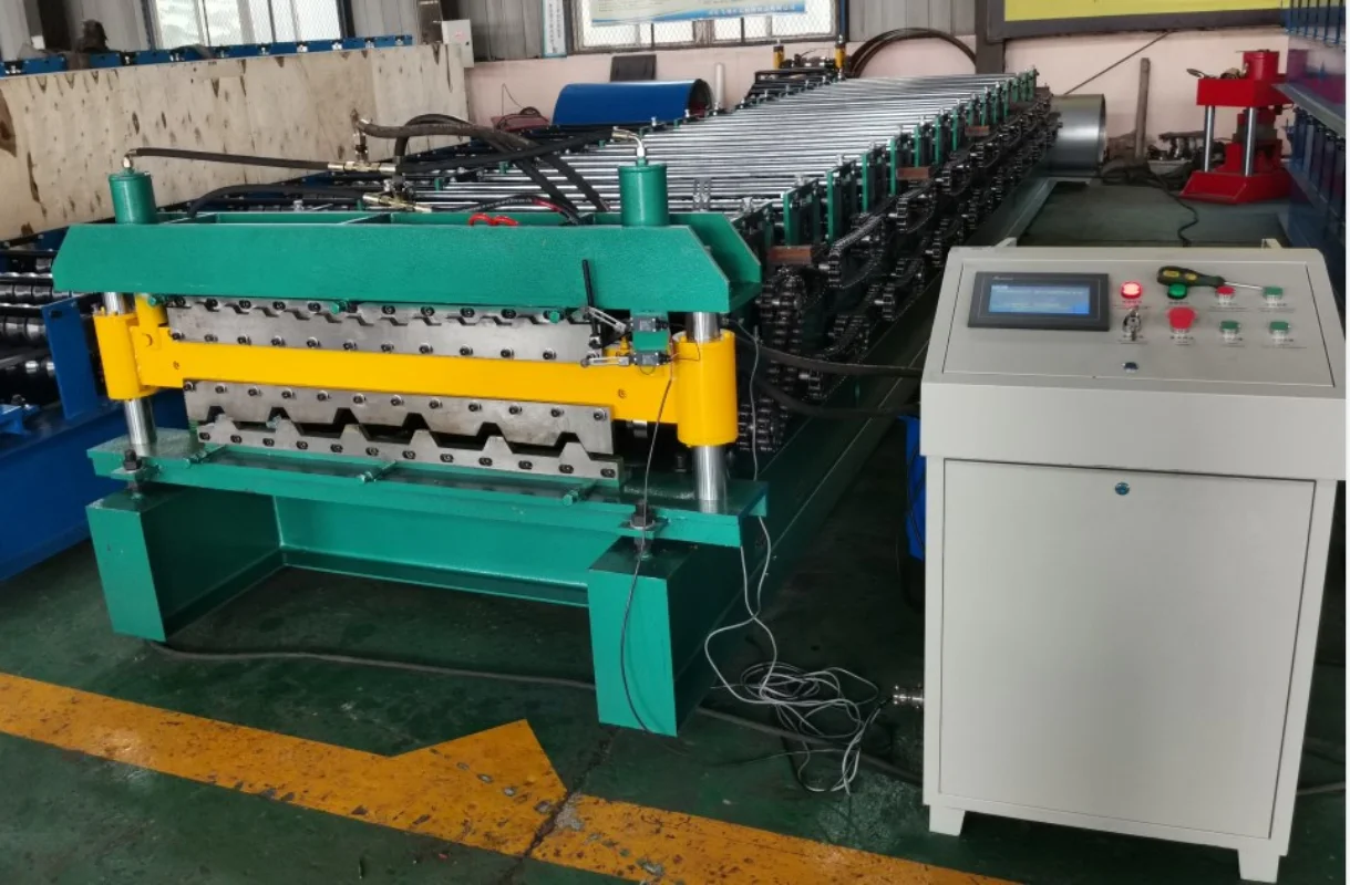 Colored PPGI /Aluzinc /Aluminum And Galvanized Coils Metal Double Layer Two Profiles Ibr Machine Forming Machine Production Line