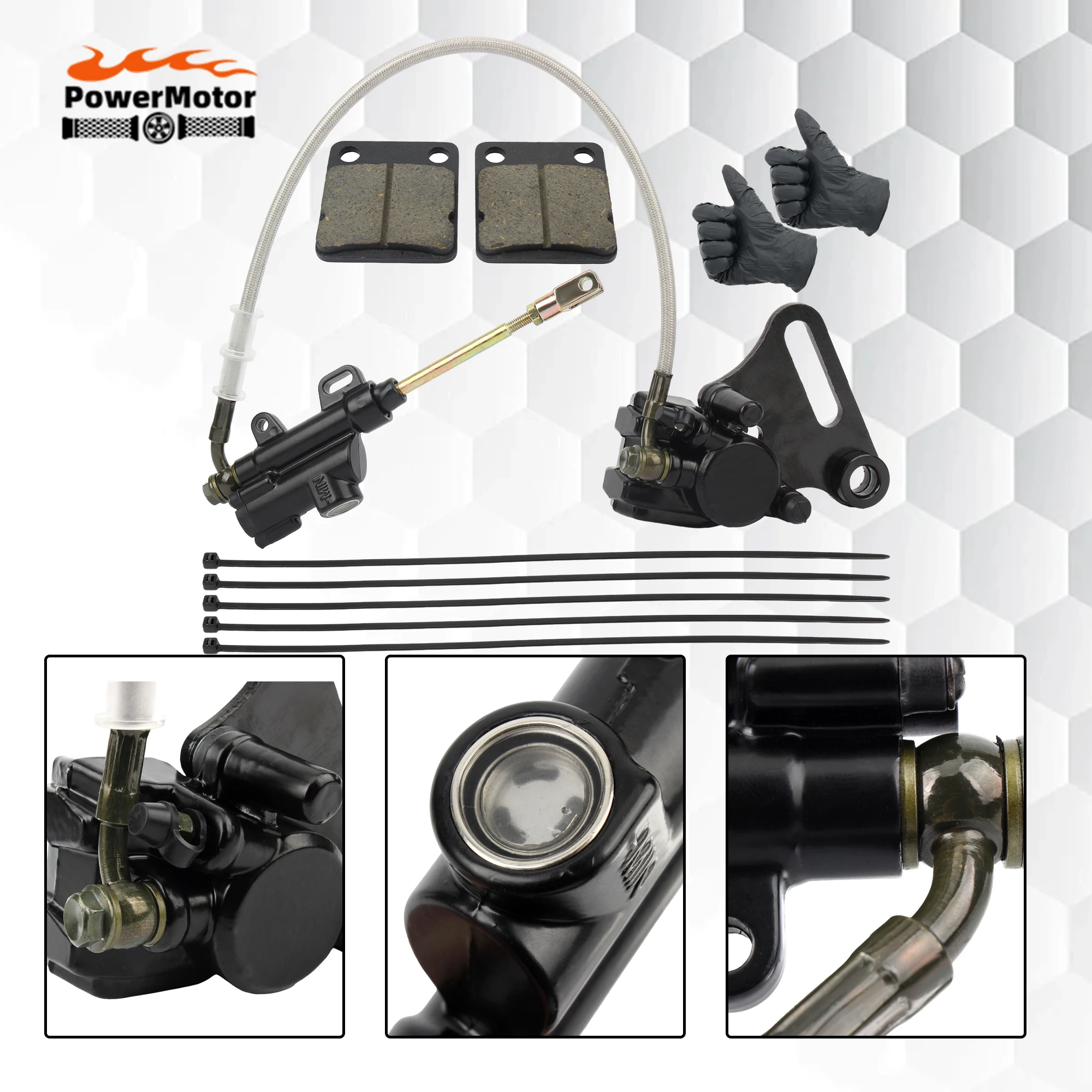 

Enduro Motorcycle Brake Pump Foot Brake Rear Brake Clamp Assembly Set For 50cc 70cc 110cc 125cc 140cc Dirt Bike Motocross Parts