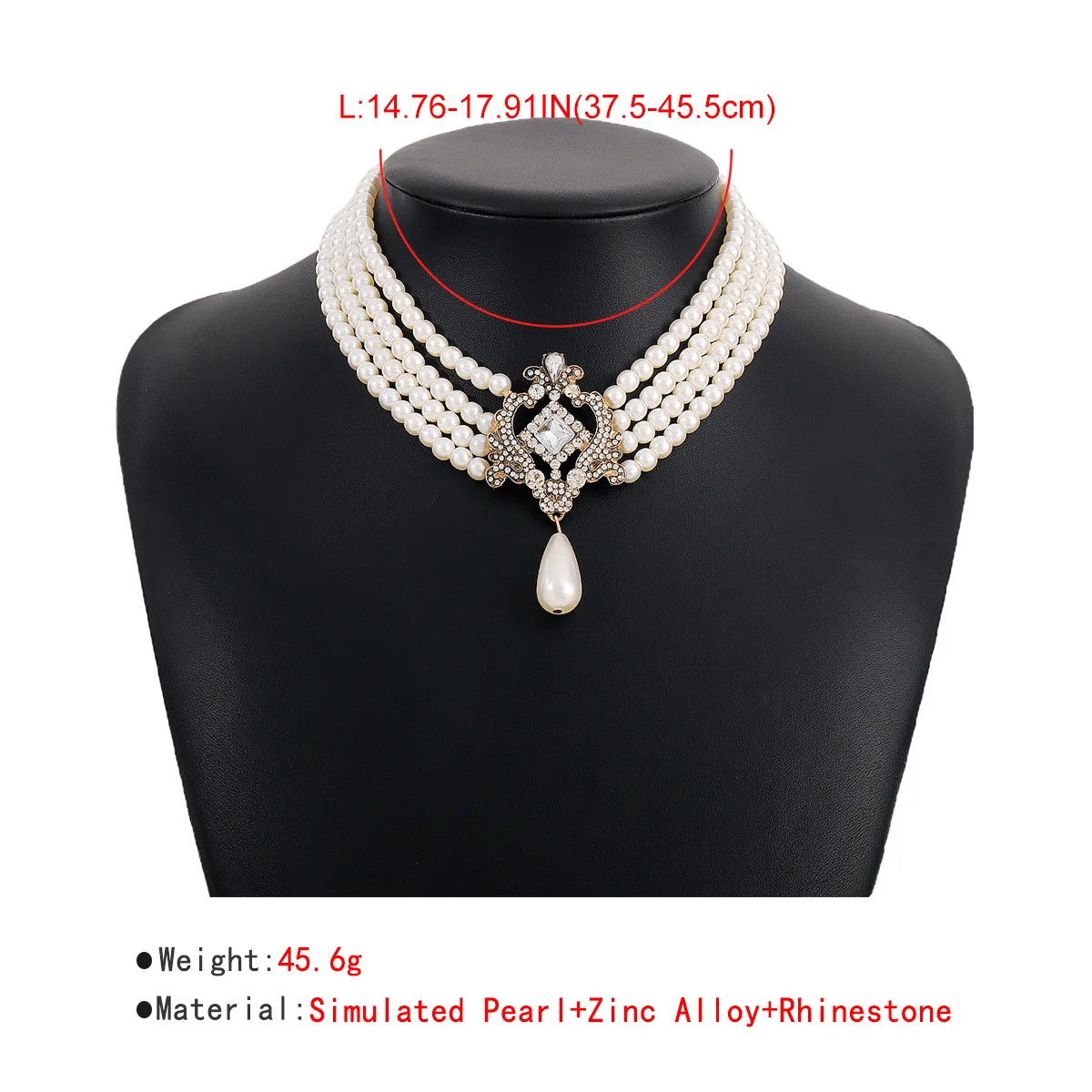 KMVEXO Vintage Baroque Royal Carved Pearl Necklace for Women Wedding Bridal Pearl Bead Chain Neck Accessories Jewelry 2023 New