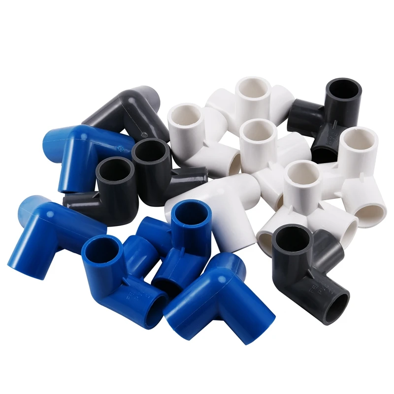 

A63K-16Pcs Plastic PVC 20Mm Hose Tee Connector 3 Way Joint For Garden Irrigation Watering Pipe Adapter Tube Parts Tools