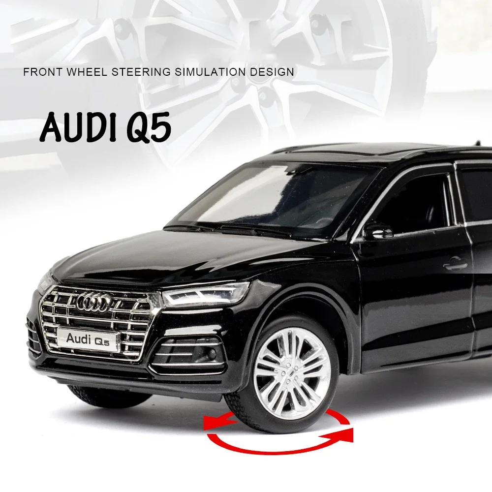 1:32 Audi Q5 Q8 SUV High Simulation Diecast Sound And Light Alloy Toy Car Model For Children Gifts Kids Free Shipping Decoration