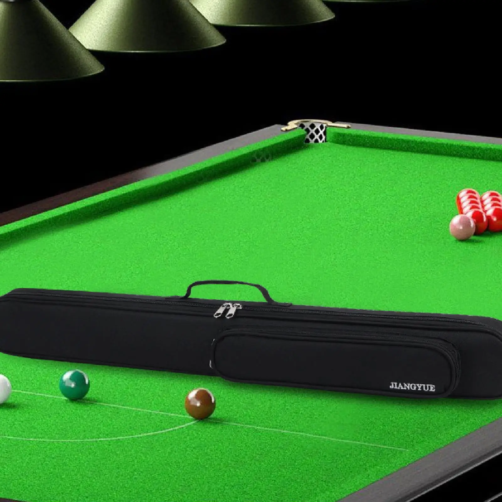 

Pool Cue Carrying Case 3 Butts 4 Shafts Oxford Cloth Soft Storage Bag for Billiards Enthusiasts and Accessories