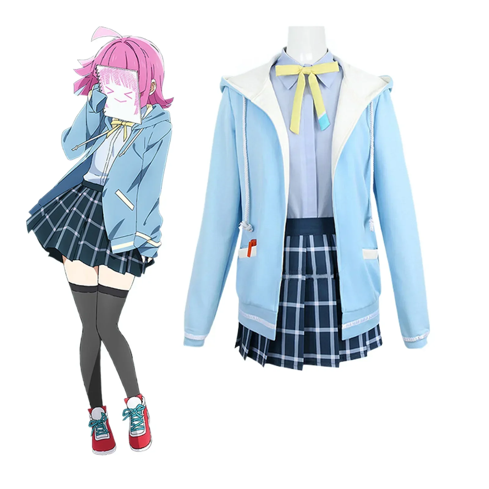 

LoveLive! Tennouji Rina Cosplay Costume Nijigasaki High School Idol Club Rina JK Uniform Skirt Tennoji Wig Headwear Halloween