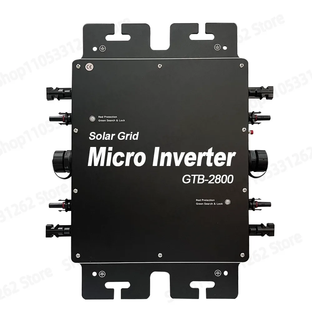 2800W photovoltaic pure grid‑tie micro inverter high efficiency grid connected power generation for home solar energy system