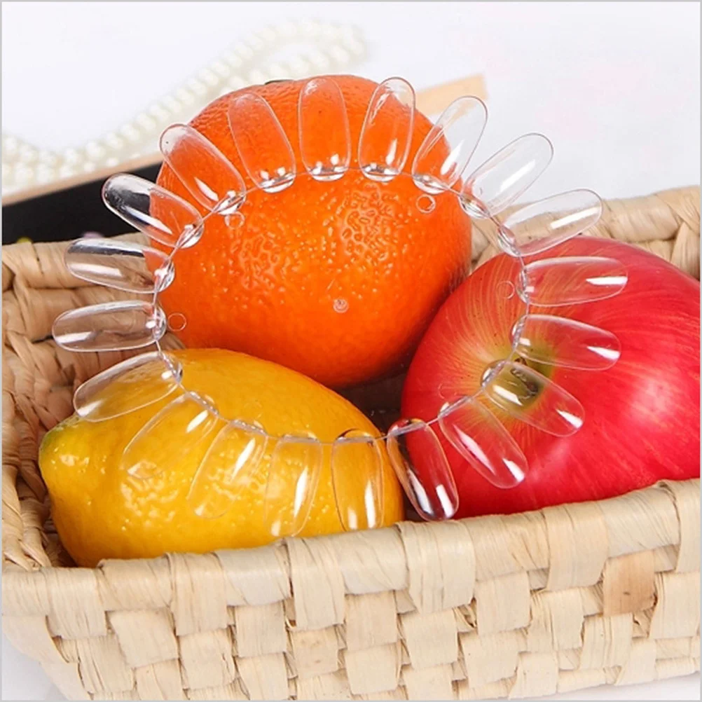 10pcs Polish Board Transparent Acrylic False Tips For Salon Nail Art Practice Wheel Display Tool Nail Art Display Wheel