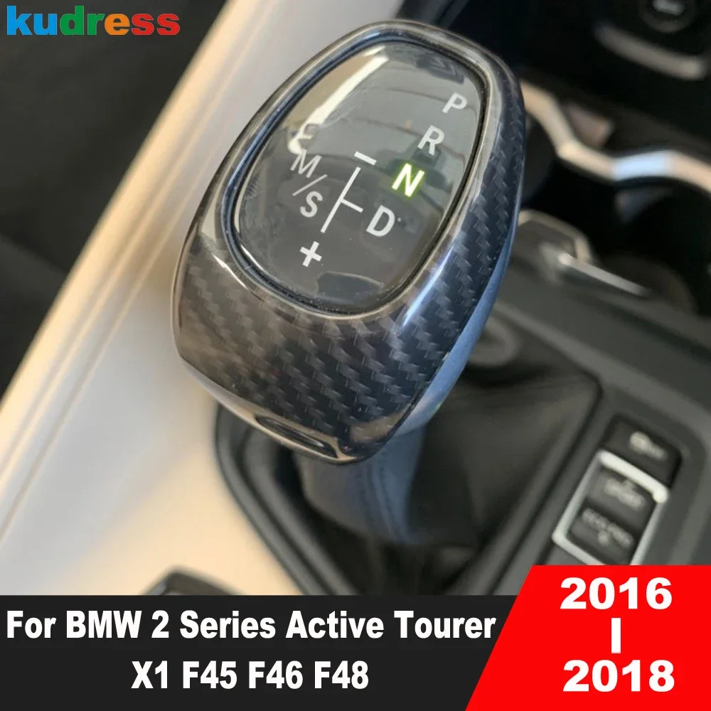 

For BMW 2 Series Active Tourer/X1 (F45 F46 F48) 2016 2017 2018 Carbon Car Gear Shift Knob Head Cover Trim Interior Accessories