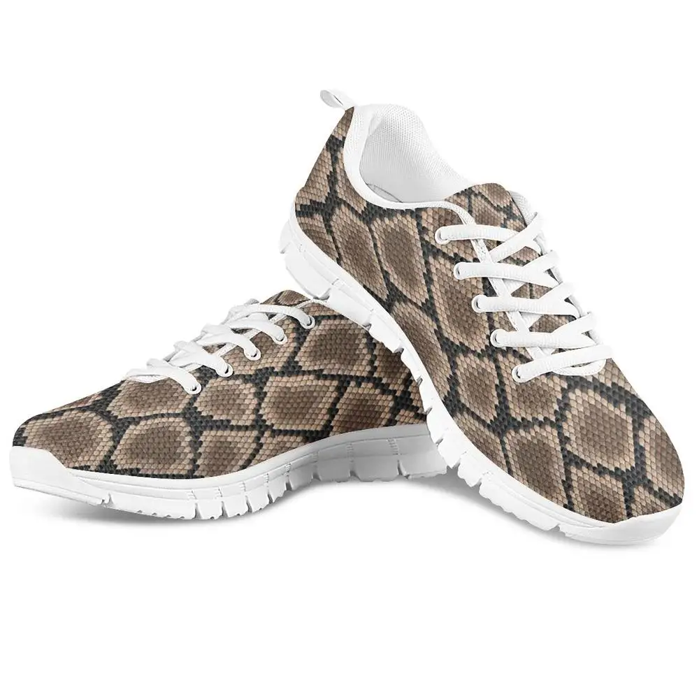 2025 Cute Snakeskin Skin Pattern Sport Jogging Running Shoes For Women Nurse Walk Casual Shoes Mesh Ladies Sneakers Woman Flats