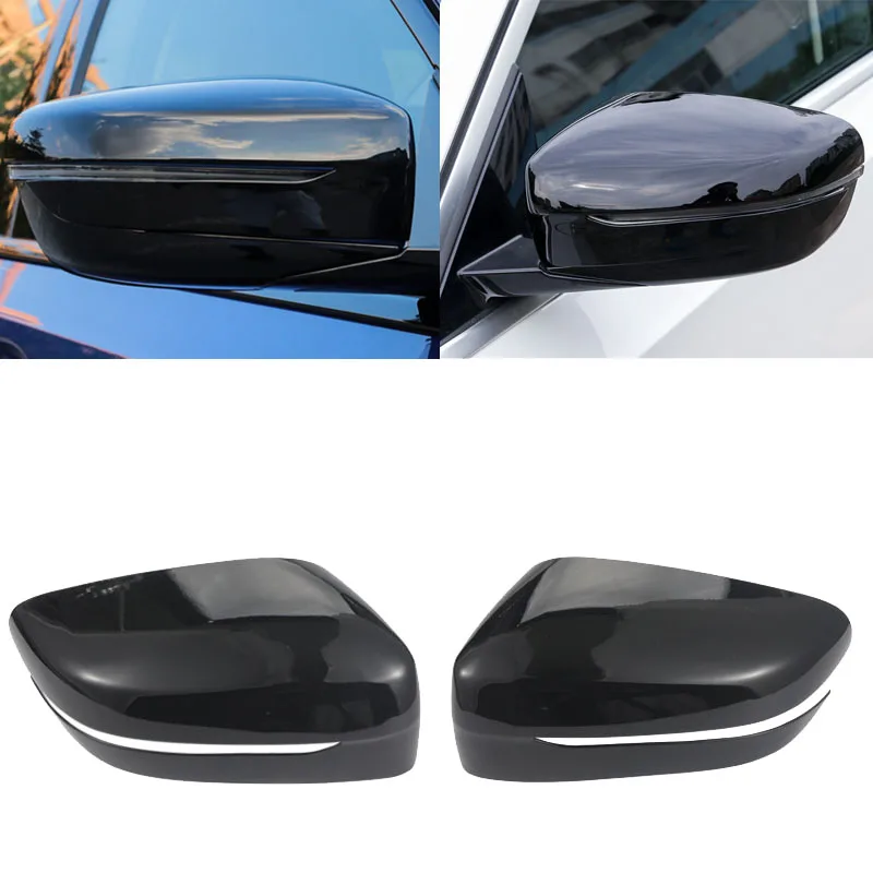 

Gloss Black Car Rearview Mirror Cover Side Mirror Cap For-BMW 3 Series G20 G21 G28 2019 2020 2021