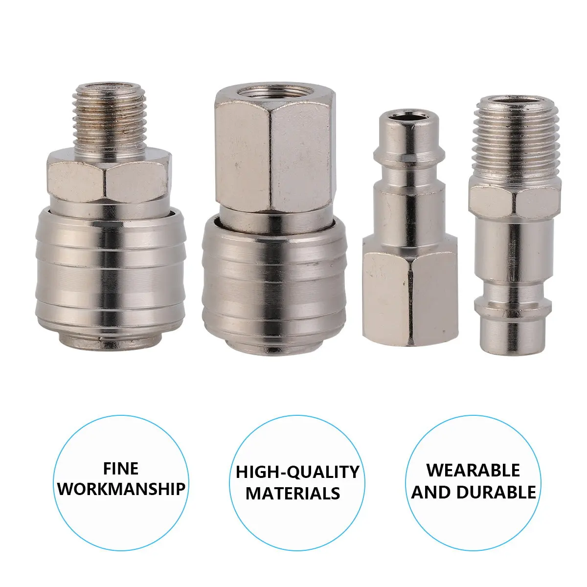 

German Style Internal External Thread Connectors High Performance Quick Release Compressor Hose Fittings Corrosion