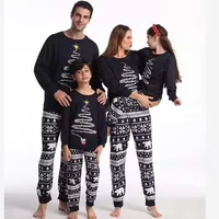 2025 New Family Christmas Pajamas Mom Dad Kids Matching Clothing Set Baby Romper Pjs Soft Loose 2 Pieces Suit Homewear Xmas Look 2