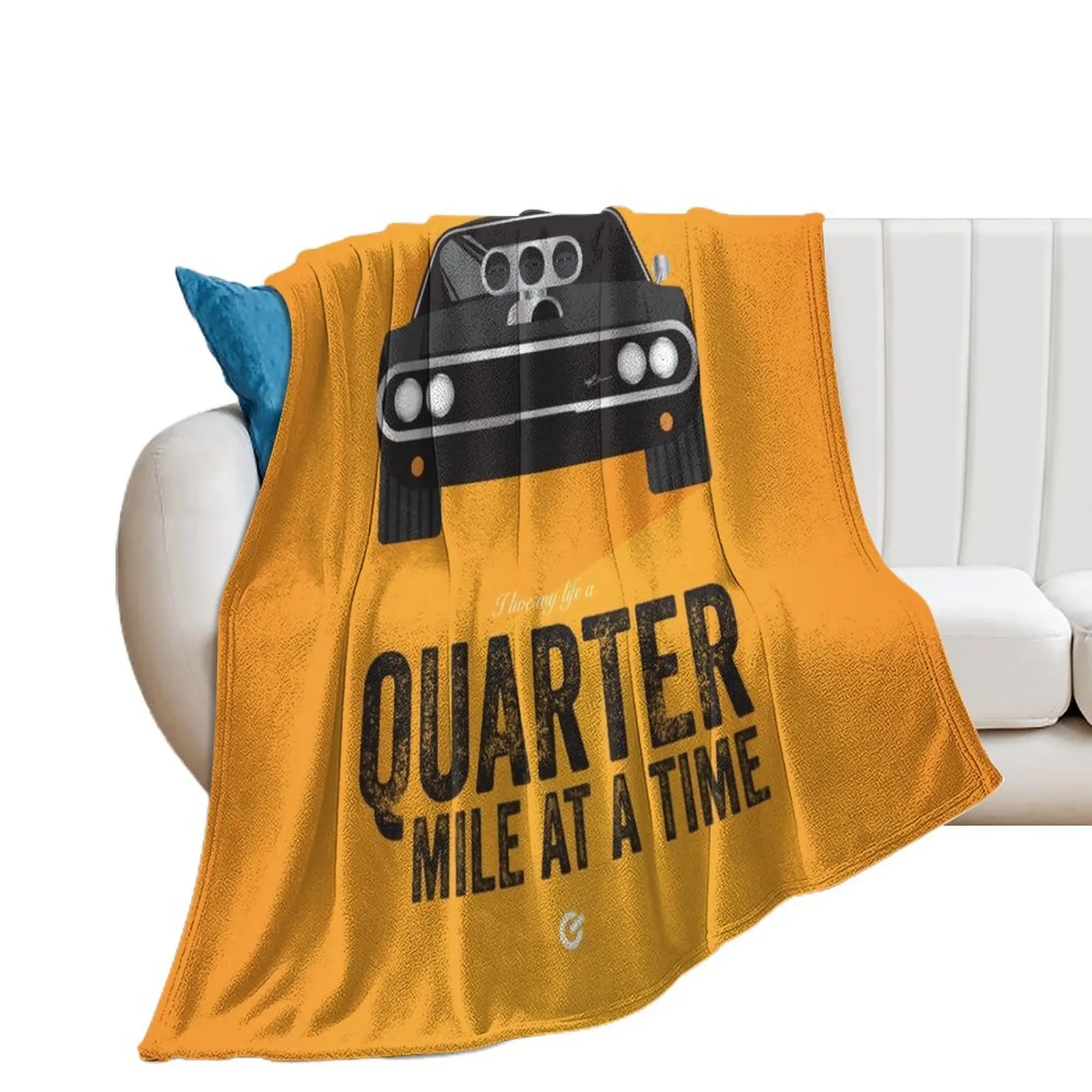 Cinema Obscura Series - The Fast & the Furious - Quarter Mile Throw Blanket bed plaid Beach Luxury Throw Blankets