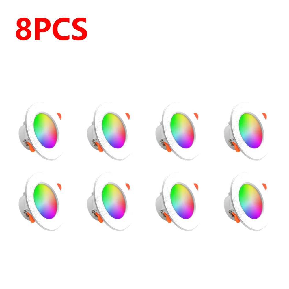 1-10 Stuks Led Downlight Dimbaar AC85-265V 10W Tuya Intelligente Graffiti Control Voice App Rgb Cw Full Color Spot Plafond Verzonken