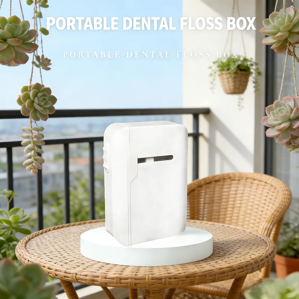 

80 шт. зубных нитей для глубокой чистки + портативный автоматический диспенсер, легкий гигиенический футляр для хранения, практичное средство для чистки зубов