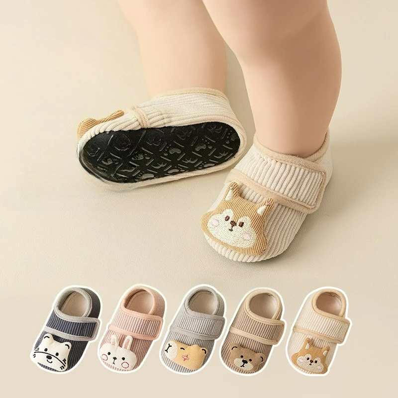 

Новые утолщенные домашние тапочки для малышей с мягкой подошвой, нескользящие, теплые, для пола, 2026 год