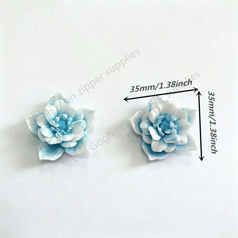 5 Stück Mix Neue Niedliche Harz-Blumen-Serie Flache Rückseite Scrapbooking DIY Schmuck Bastelzubehör Dekoration – Detail 4