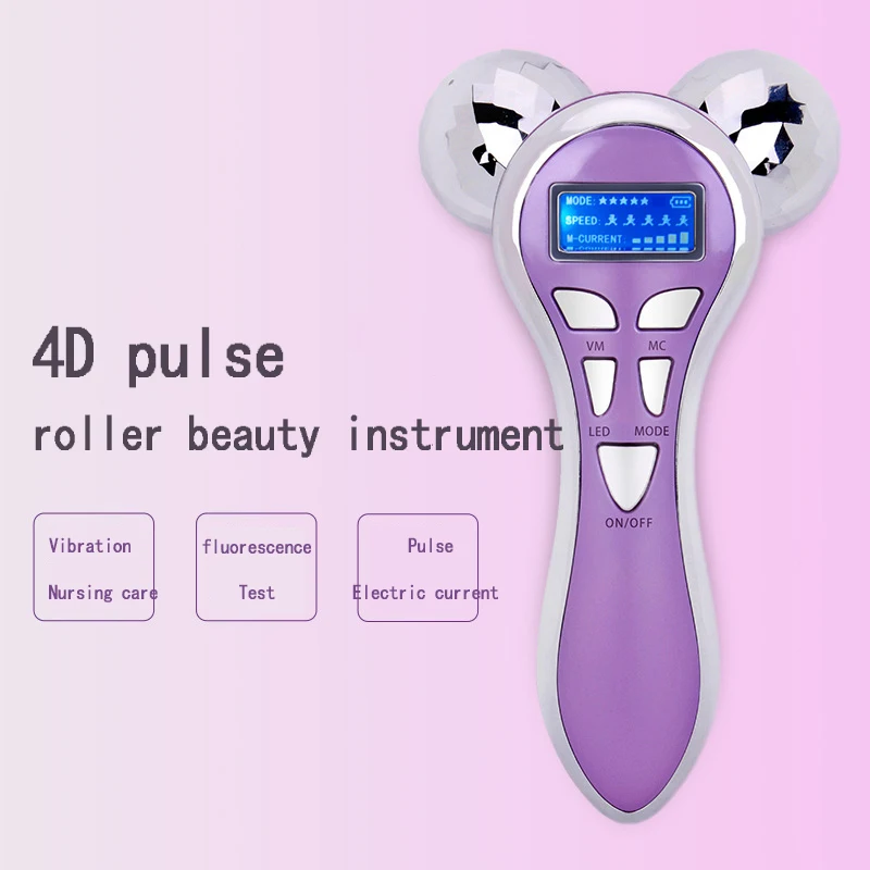 Instrumento elétrico de rolo 3d, microelétrico, levantamento e aperto, instrumento de beleza, pulso, massagem facial