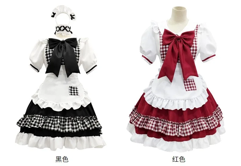 Japonês bonito vento lolita empregada roupa sexy cosplay senhoras uniforme de empregada vestido festa de halloween terno novo