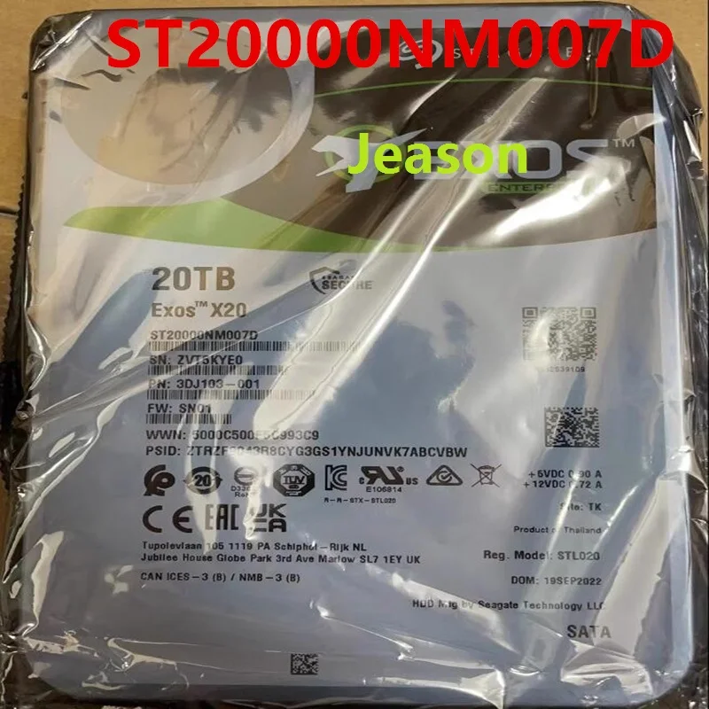 

NEW For Seagate Exos X20 ST20000NM007D 20TB 7200RPM 256MB Internal SATA Hard Drive