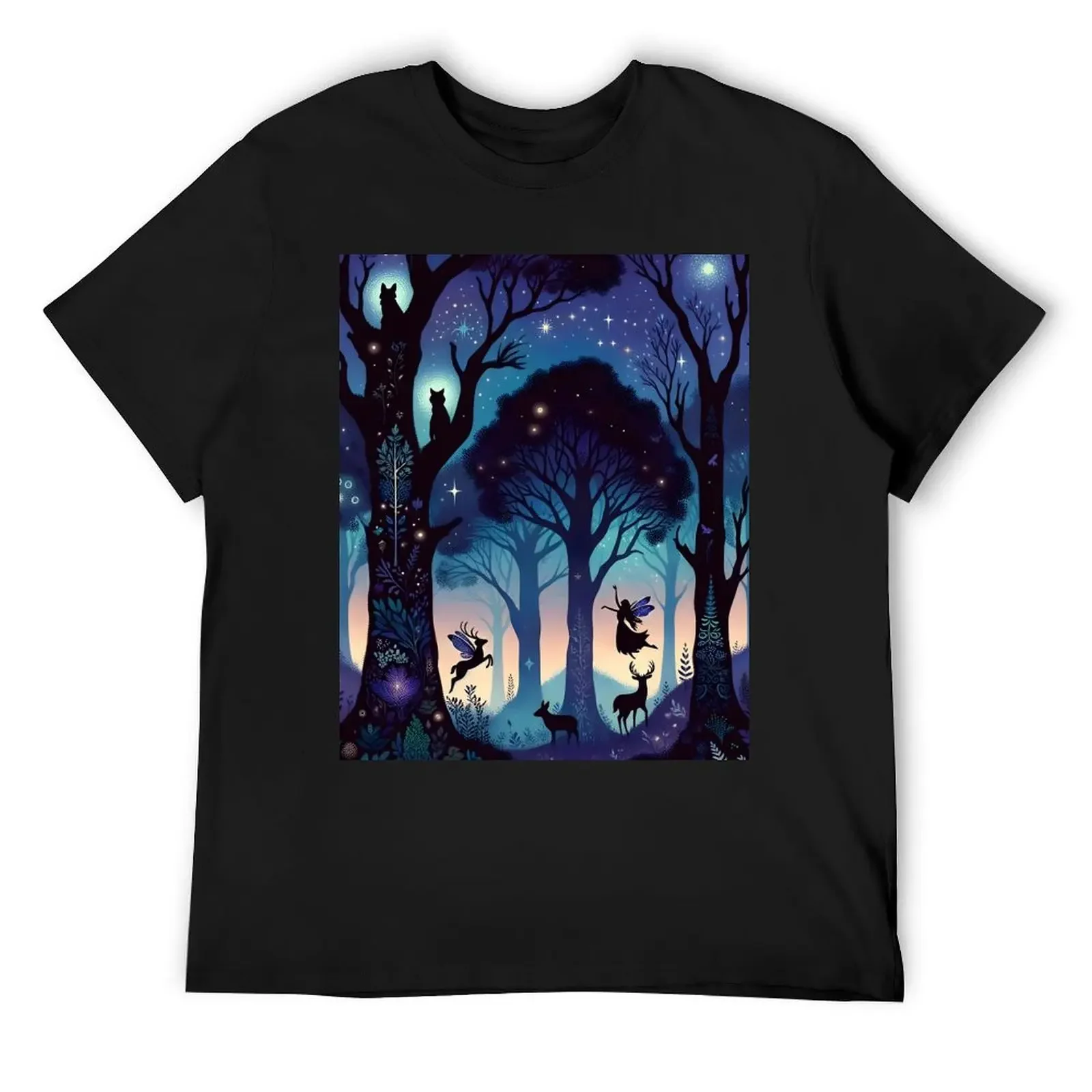

Enchanted Twilight Forest - Mystical Wilderness Fabric Design T-Shirt Man t-shirt custom t-shirts workout shirts for men