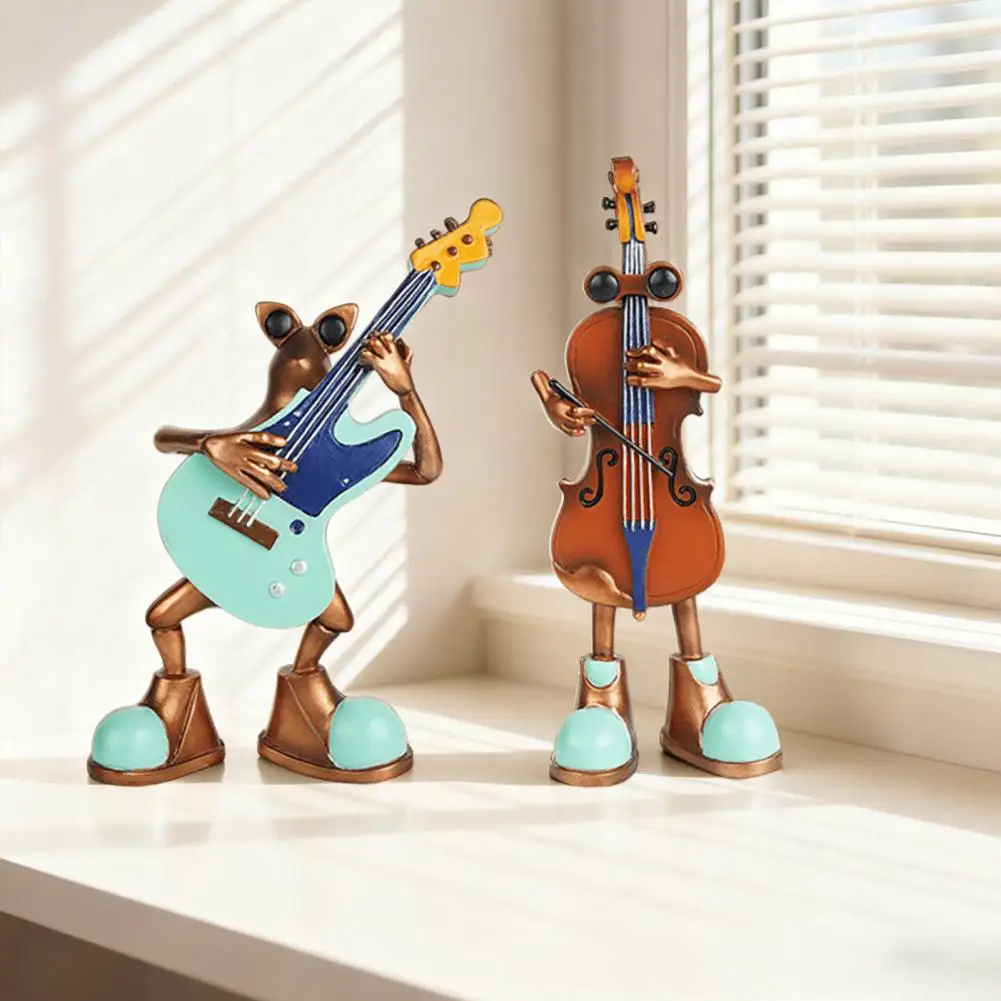 Violin Ornament Resin Violin Decor Miniature Violin Sculpture with Frog Design Classic Musical Instrument Decor for Artistic