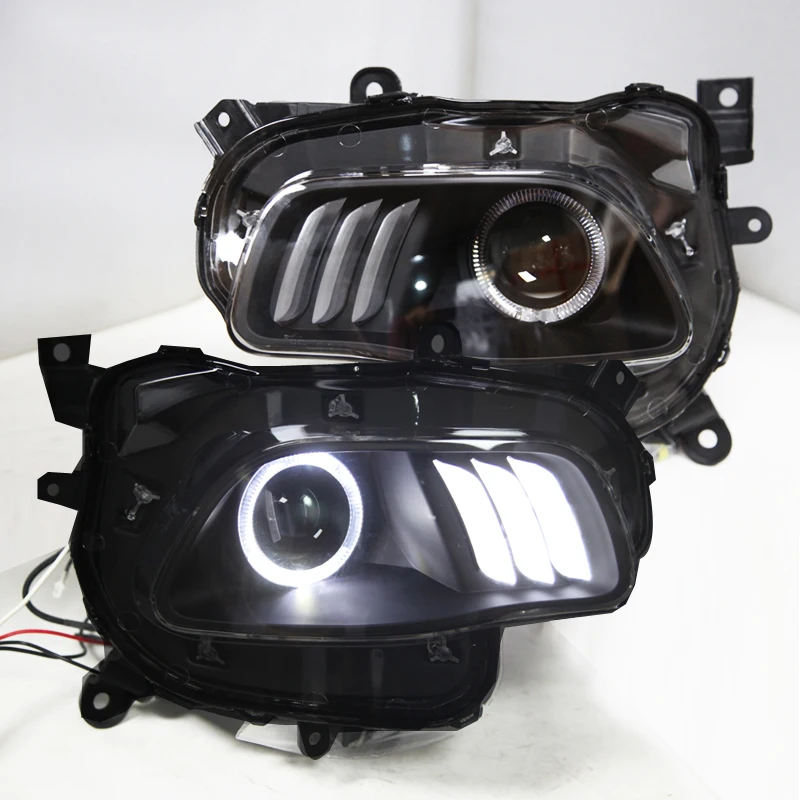 

For Jeep For Cherokee LED Head Light Angel Eyes 2014-2015 Year With DRL Function For Mustang Style LF