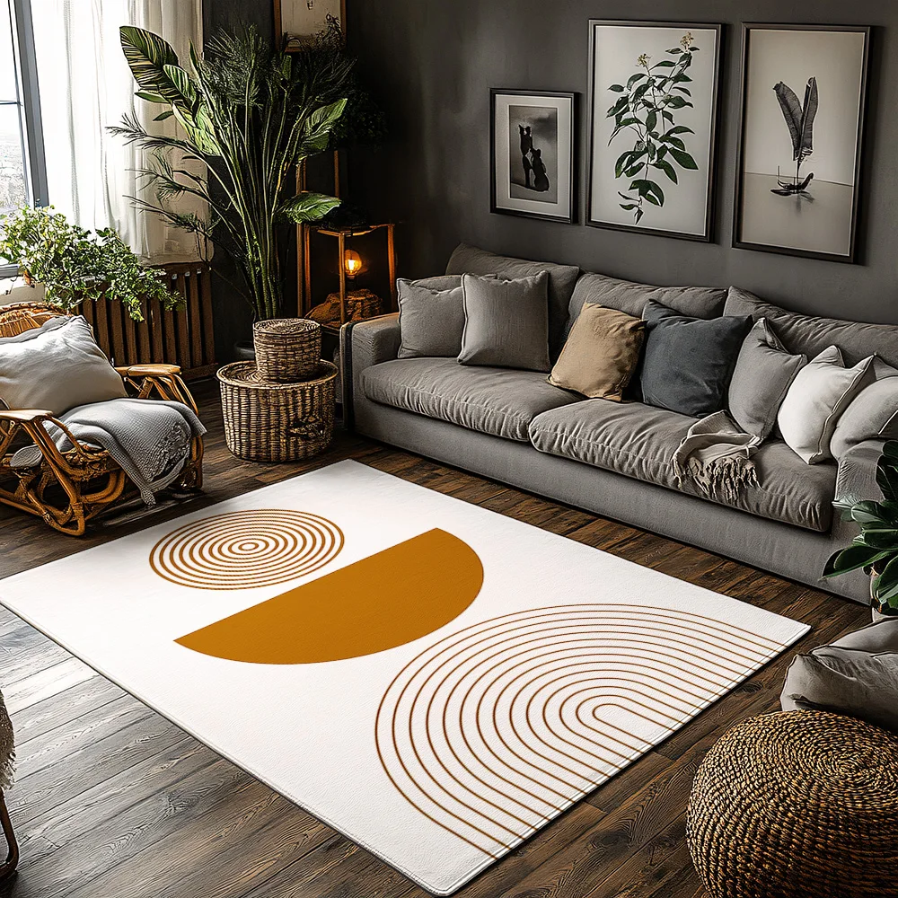 

Abstract Geometric Area Rug Modern Nordic Carpet Living Room Decor Non-Slip Floor Mat Home Decor Accent Rug Contemporary Design