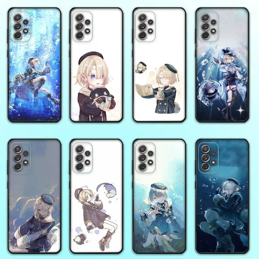 

Genshin Impact Furina Phone Case For Samsung S 25,24,23,22,30,21,10,9,Ultra,Plus,Lite,FE,4,5 G Soft Black Case